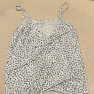 Brandy Melville Blue Floral Top